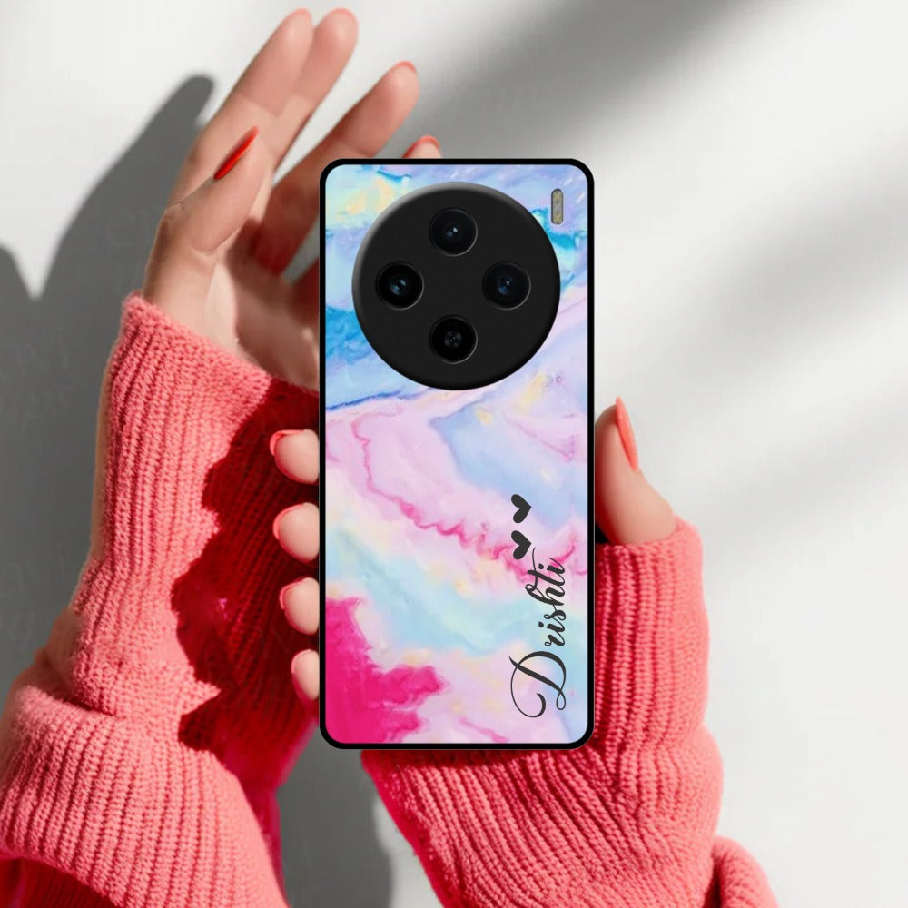 Customized Rainbow Glossy Metal Case Cover For Vivo