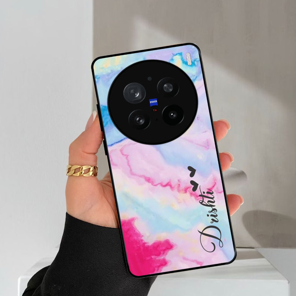 Customized Rainbow Glossy Metal Case Cover For Vivo