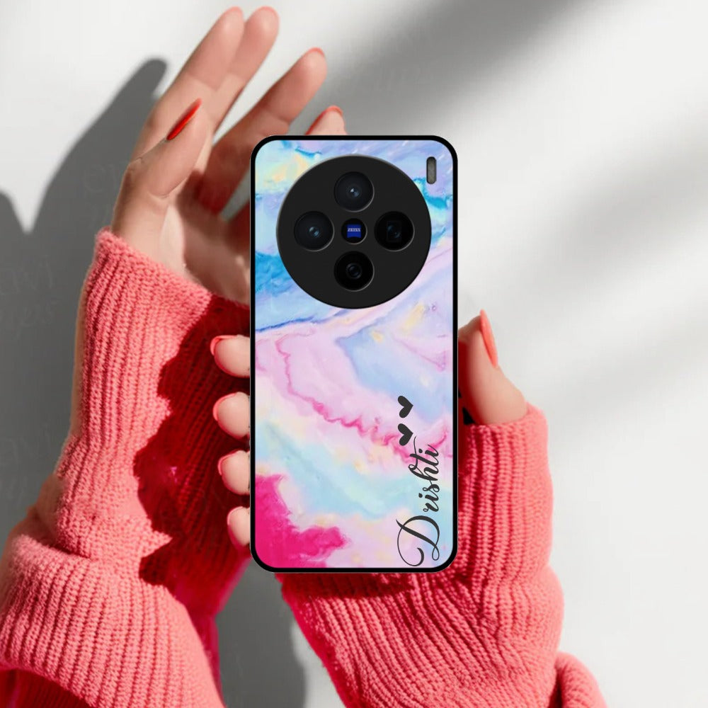 Customized Rainbow Glossy Metal Case Cover For Vivo