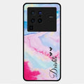 Customized Rainbow Glossy Metal Case Cover For Vivo X80 Pro 5G