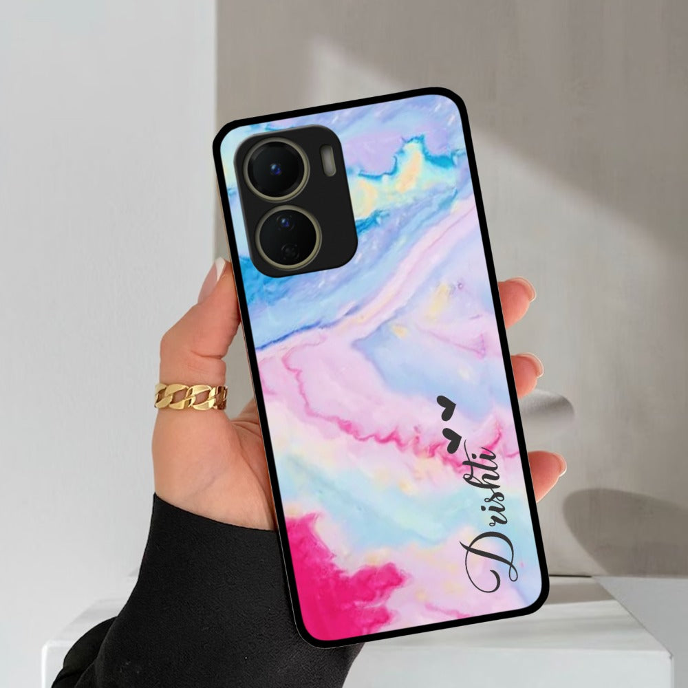 Customized Rainbow Glossy Metal Case Cover For Vivo