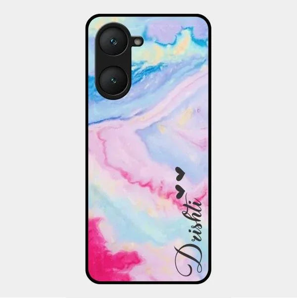 Customized Rainbow Glossy Metal Case Cover For Vivo Y18E