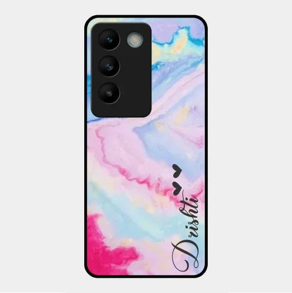 Customized Rainbow Glossy Metal Case Cover For Vivo Y200E 5G