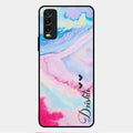 Customized Rainbow Glossy Metal Case Cover For Vivo Y20T