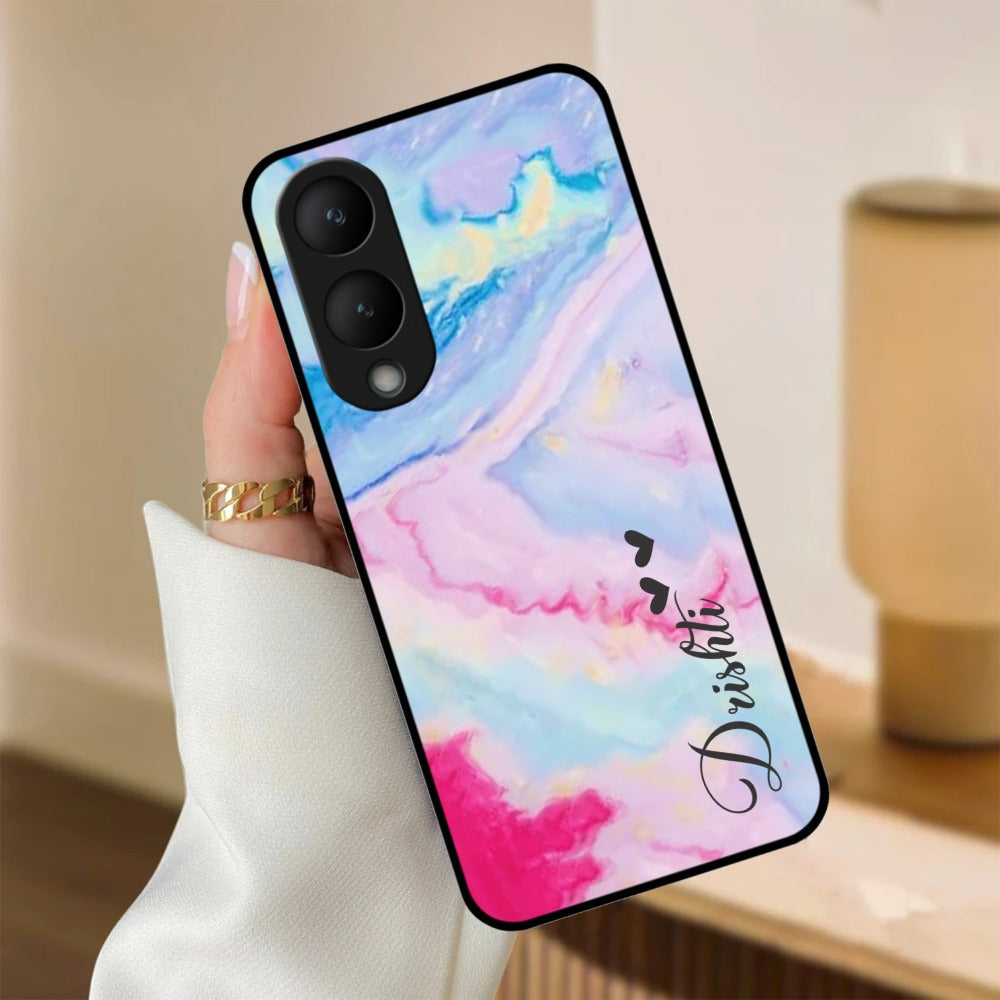 Customized Rainbow Glossy Metal Case Cover For Vivo