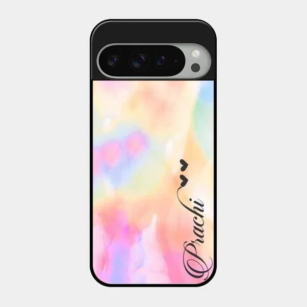 Customized Rainbow Glossy Metal Case Cover V2 For Google Pixel 9 Pro Xl