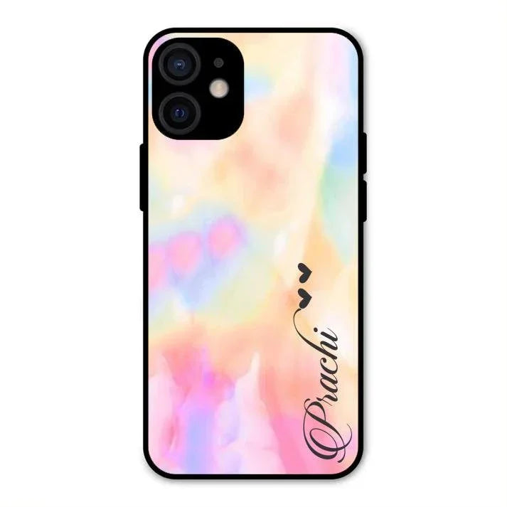 Customized Rainbow Glossy Metal Case Cover V2 For iPhone 12 mini