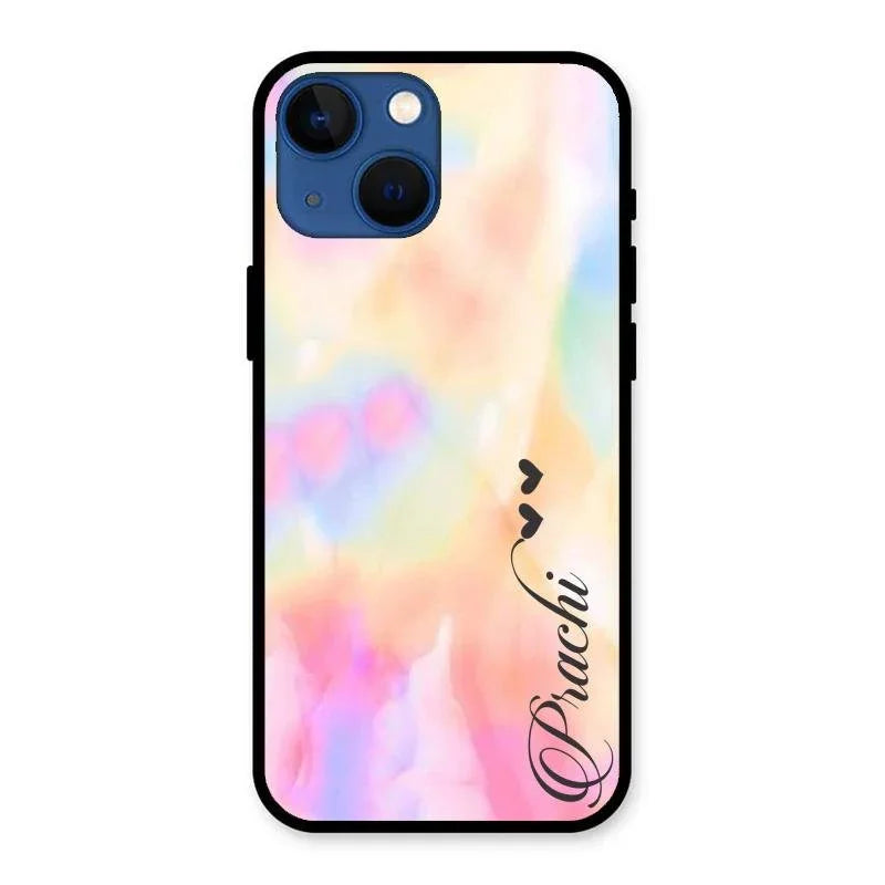 Customized Rainbow Glossy Metal Case Cover V2 For iPhone 13 mini
