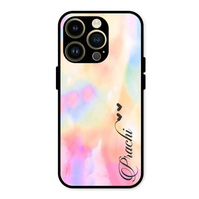 Customized Rainbow Glossy Metal Case Cover V2 For iPhone 14 Pro