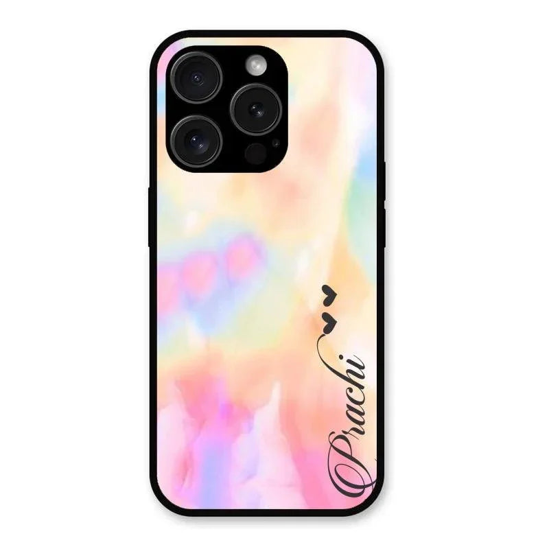 Customized Rainbow Glossy Metal Case Cover V2 For iPhone 15 Pro Max