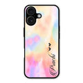 Customized Rainbow Glossy Metal Case Cover V2 For iPhone 16 Plus