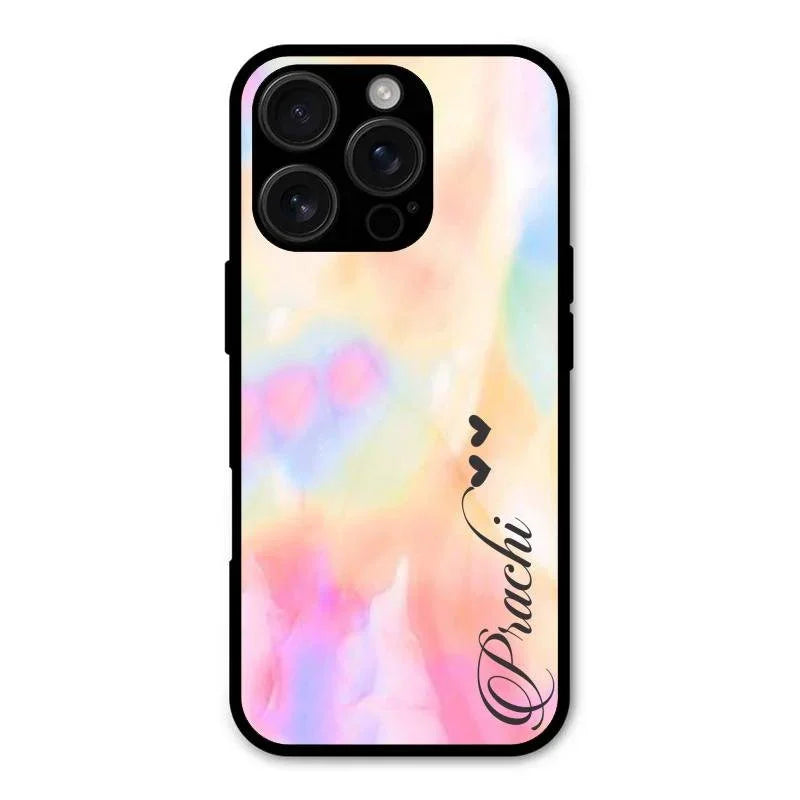 Customized Rainbow Glossy Metal Case Cover V2 For iPhone 16 Pro Max
