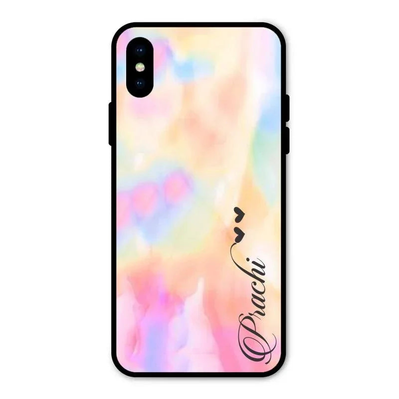 Customized Rainbow Glossy Metal Case Cover V2 For iPhone XS