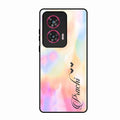 Customized Rainbow Glossy Metal Case Cover V2 For Motorola Edge 50 Fusion 5G