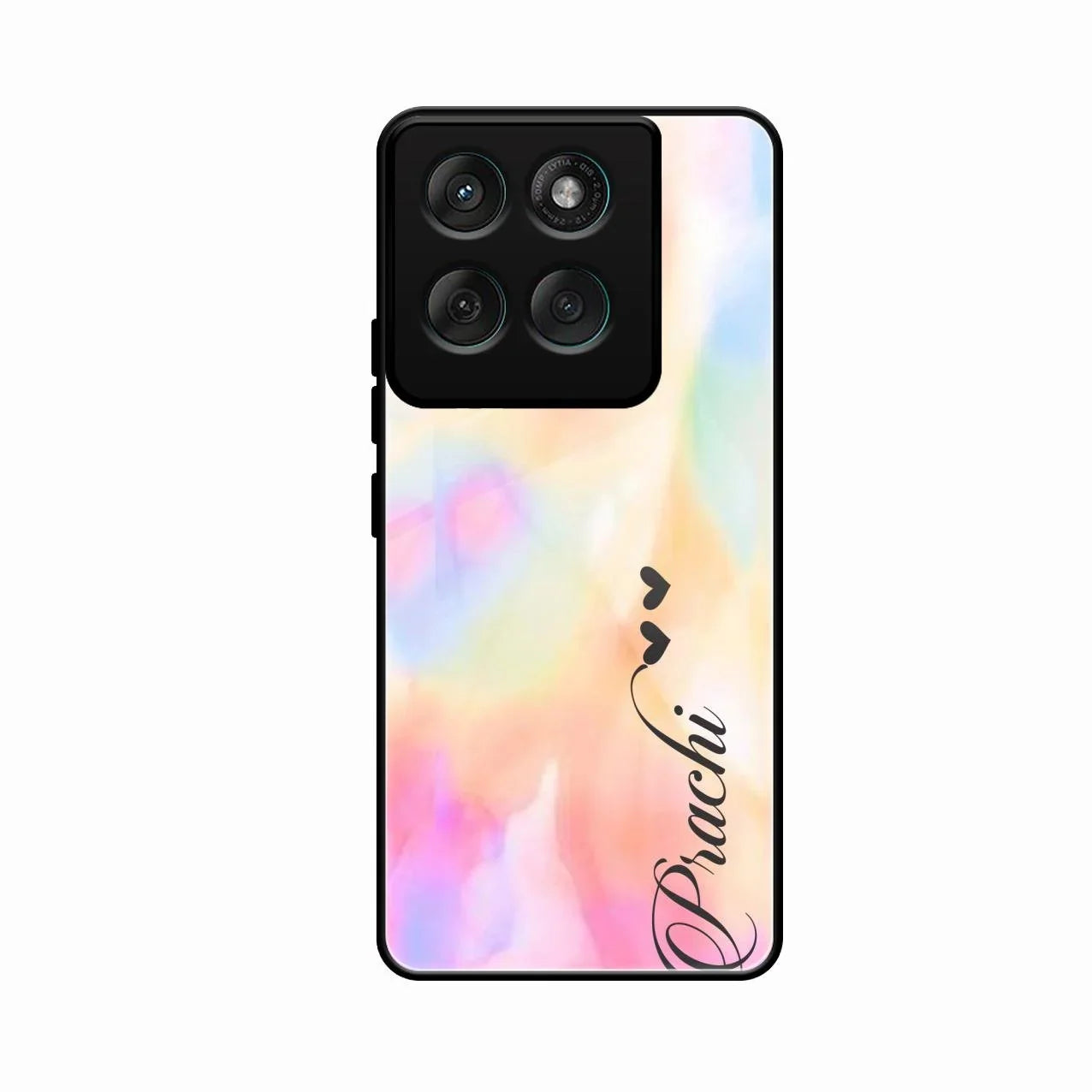 Customized Rainbow Glossy Metal Case Cover V2 For Motorola G67 Power 5G