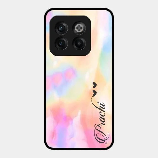 Customized Rainbow Glossy Metal Case Cover V2 For Oneplus 10T 5G