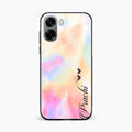 Customized Rainbow Glossy Metal Case Cover V2 For Oppo A6X 5G