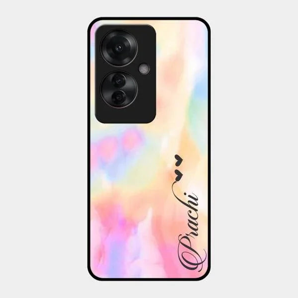 Customized Rainbow Glossy Metal Case Cover V2 For Oppo F25 Pro 5G