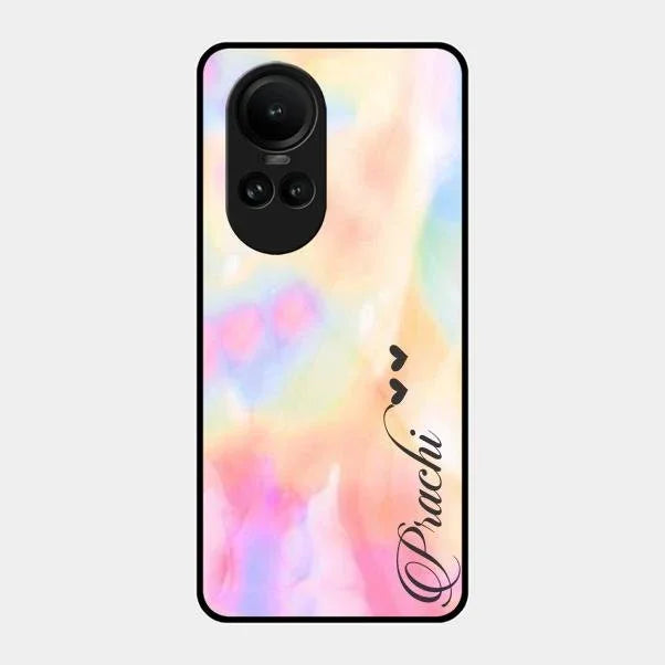 Customized Rainbow Glossy Metal Case Cover V2 For Oppo Reno 10 5G