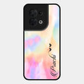 Customized Rainbow Glossy Metal Case Cover V2 For Oppo Reno 8 5G