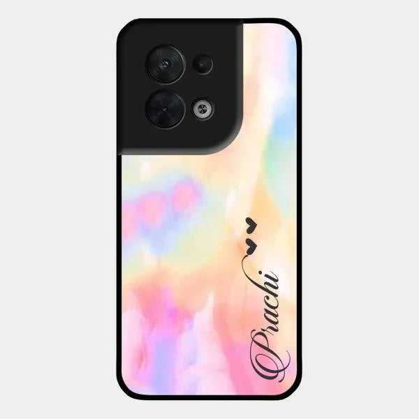 Customized Rainbow Glossy Metal Case Cover V2 For Oppo Reno 8 5G