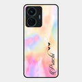 Customized Rainbow Glossy Metal Case Cover V2 For Vivo T1 44W 4G