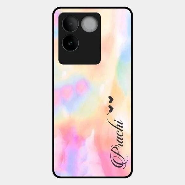 Customized Rainbow Glossy Metal Case Cover V2 For Vivo T2 Pro 5G
