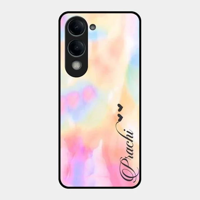 Customized Rainbow Glossy Metal Case Cover V2 For Vivo T4 Lite 5G