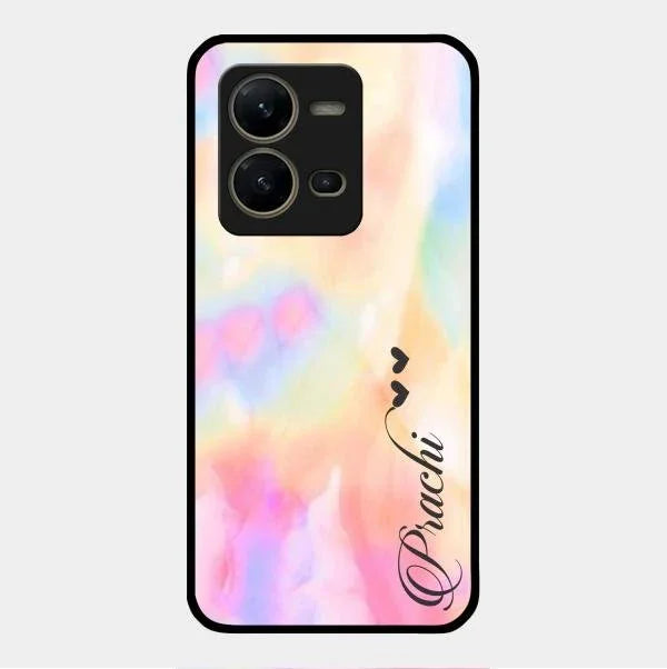Customized Rainbow Glossy Metal Case Cover V2 For Vivo V25 5G