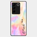 Customized Rainbow Glossy Metal Case Cover V2 For Vivo V27 5G