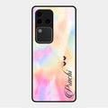 Customized Rainbow Glossy Metal Case Cover V2 For Vivo V30 Pro 5G