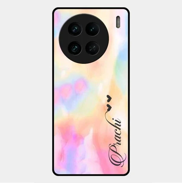 Customized Rainbow Glossy Metal Case Cover V2 For Vivo X90 Pro 5G