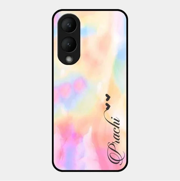 Customized Rainbow Glossy Metal Case Cover V2 For Vivo Y17S