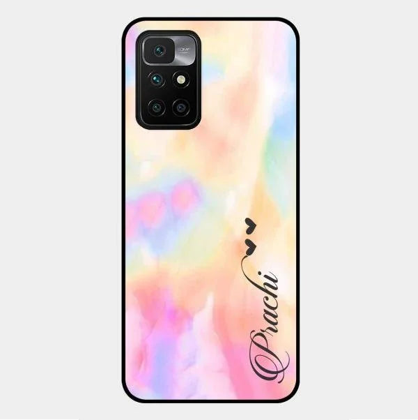 Customized Rainbow Glossy Metal Case Cover V2 For Xiaomi Redmi 10 Prime
