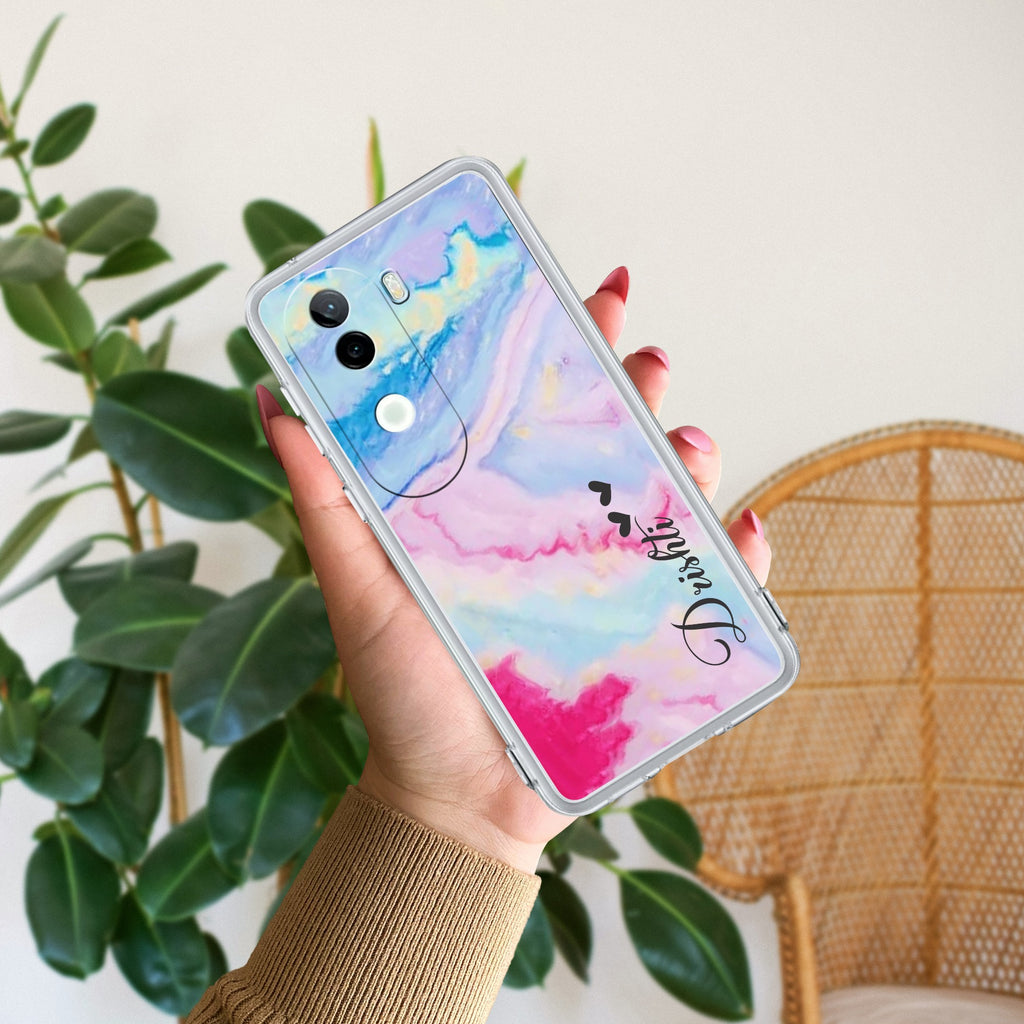 Customized Rainbow Silicon Case For iQOO Z9s 5G