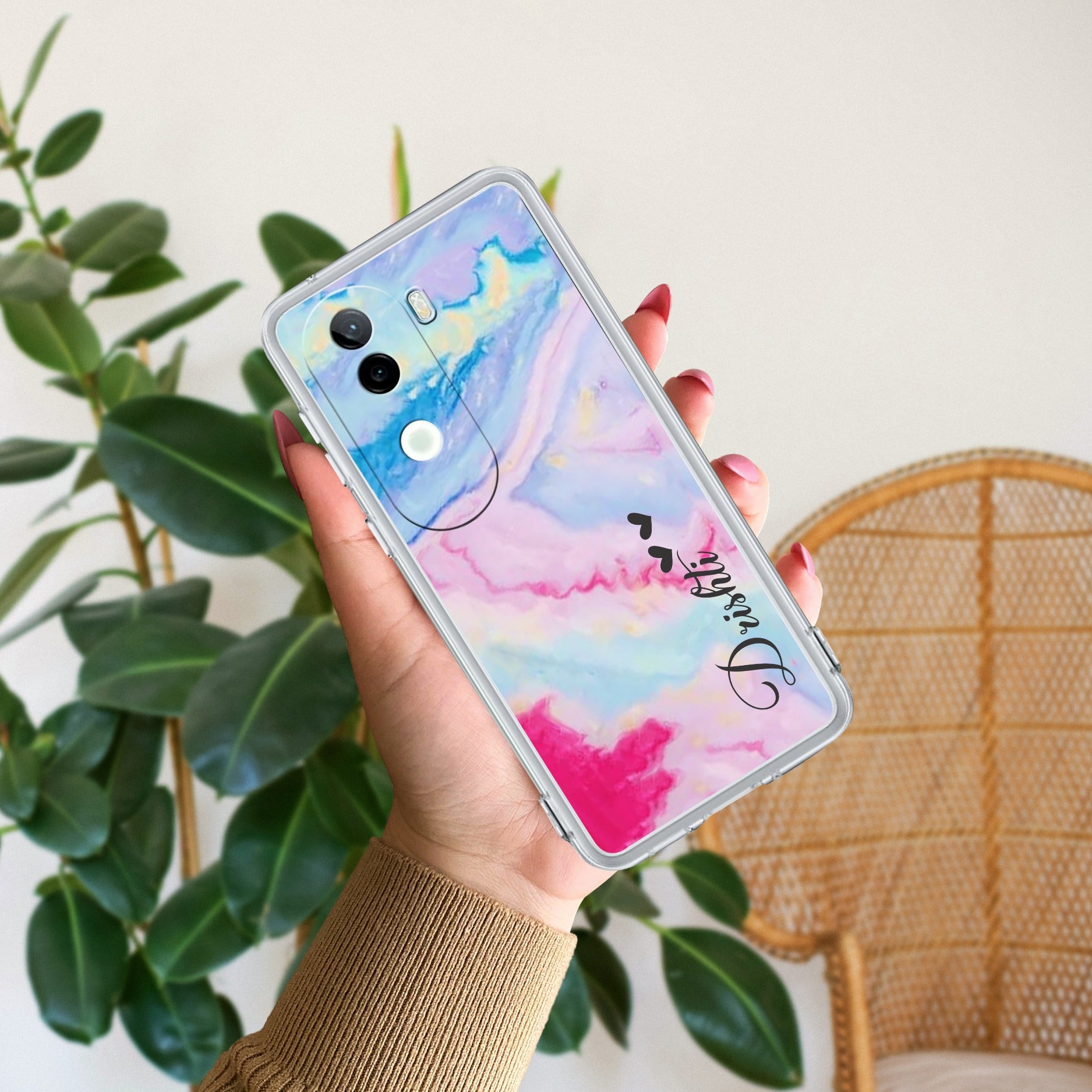 Customized Rainbow Silicon Case For iQOO Z9s 5G