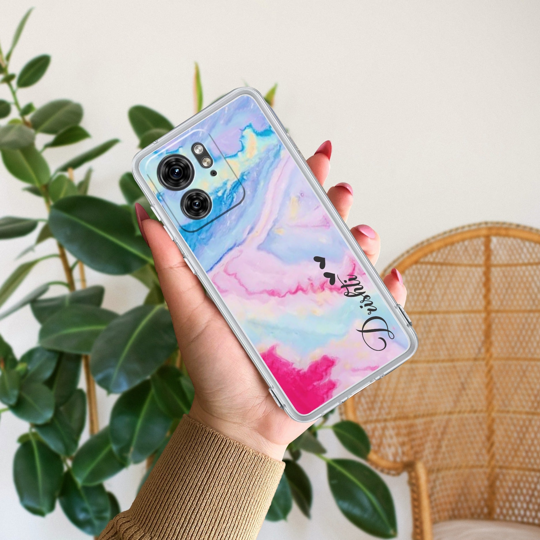 Customized Rainbow Silicon Case For Motorola Edge 40 5G