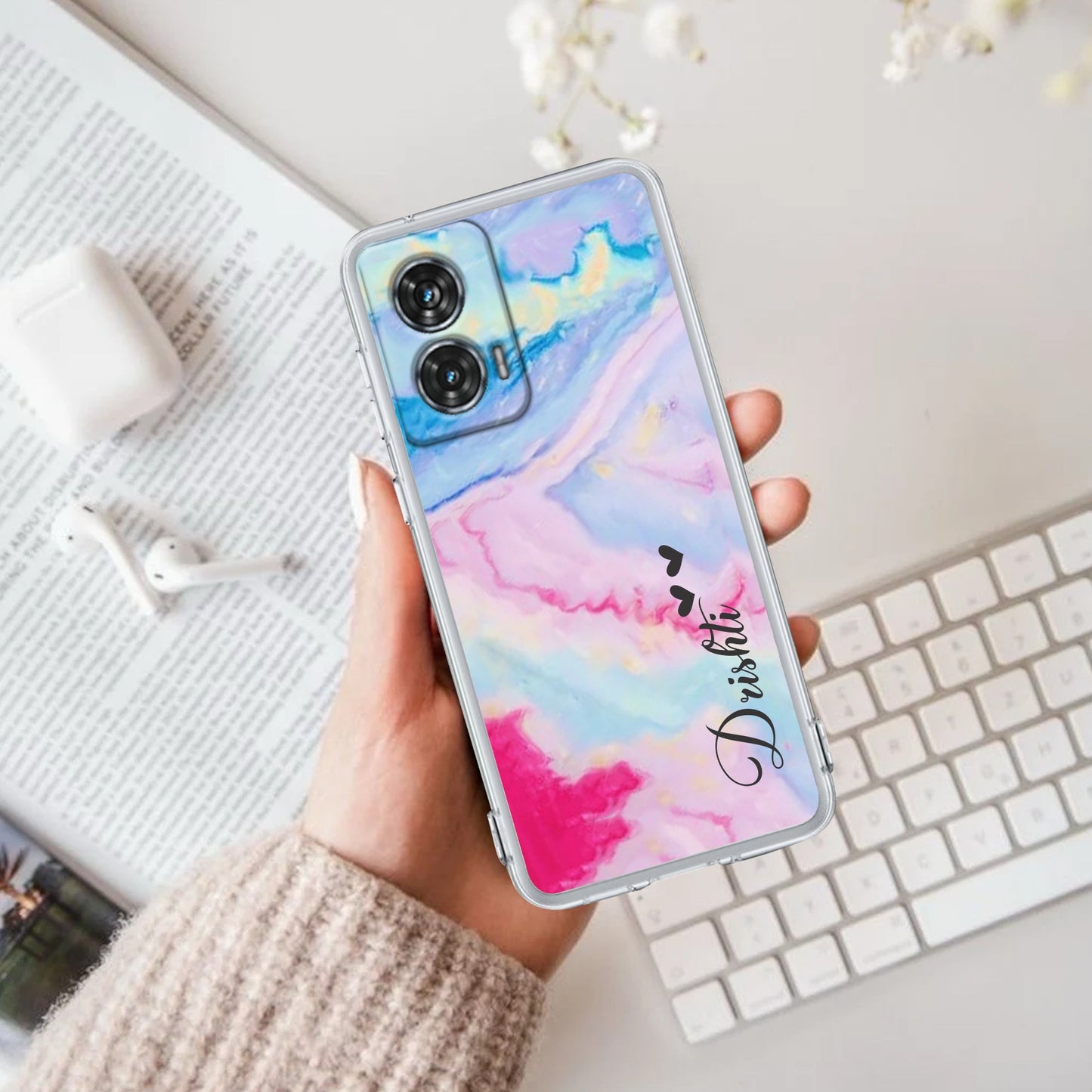 Customized Rainbow Silicon Case For Motorola