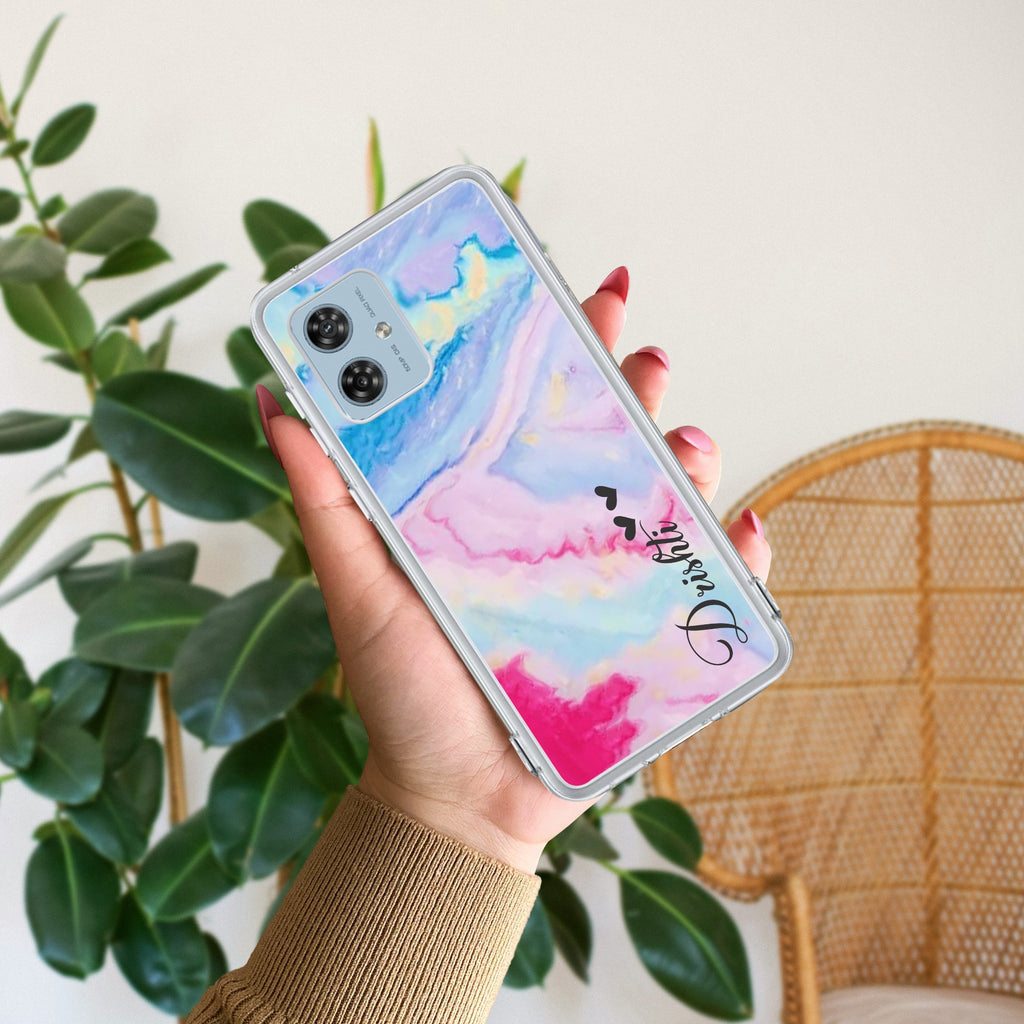 Customized Rainbow Anti Yellow Case For Motorola G54 5G