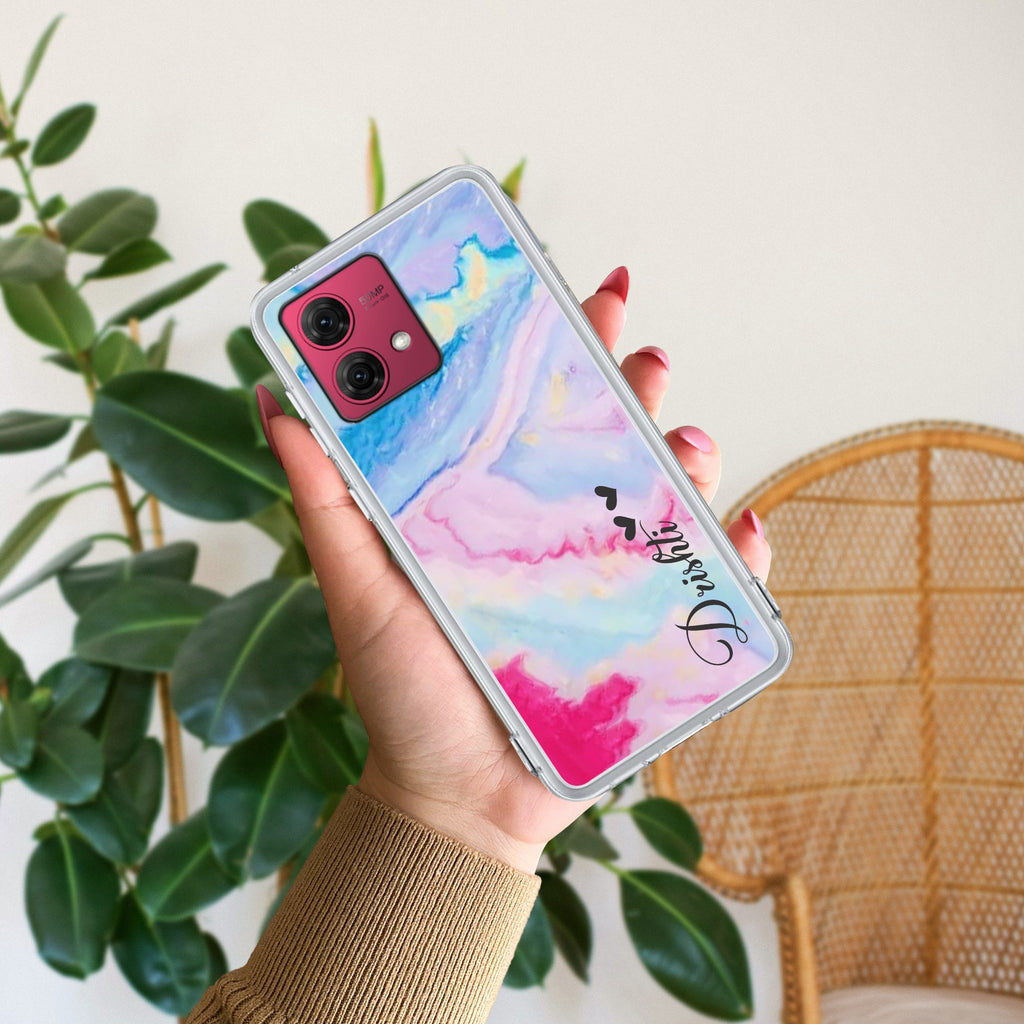 Customized Rainbow Anti Yellow Case For Motorola G84 5G