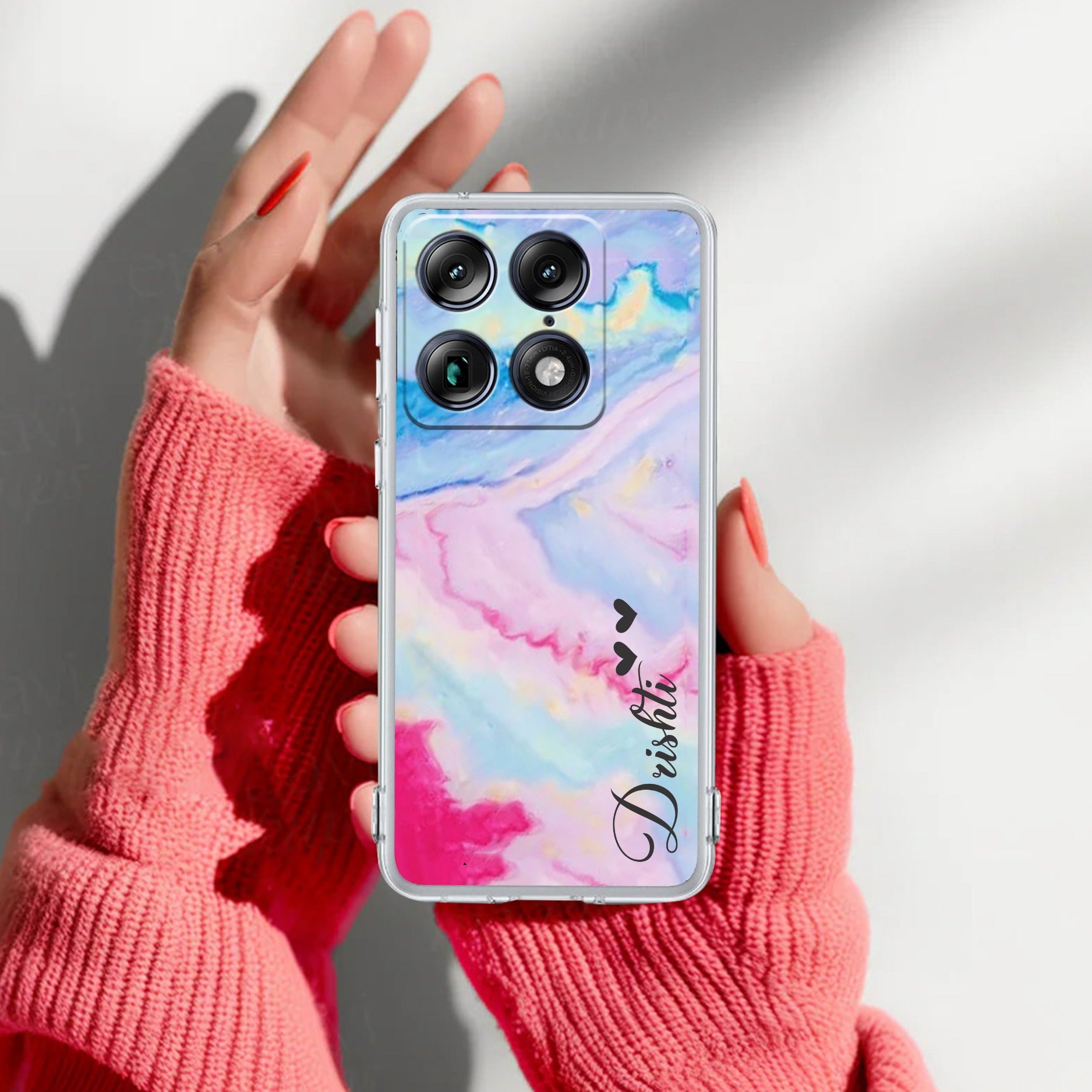 Customized Rainbow Anti Yellow Case For Motorola Signature 5G
