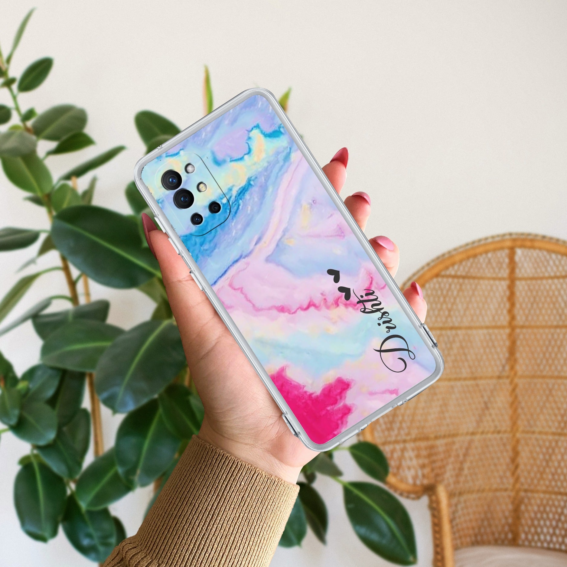 Customized Rainbow Anti Yellow Case For OnePlus 8t / OnePlus 9R