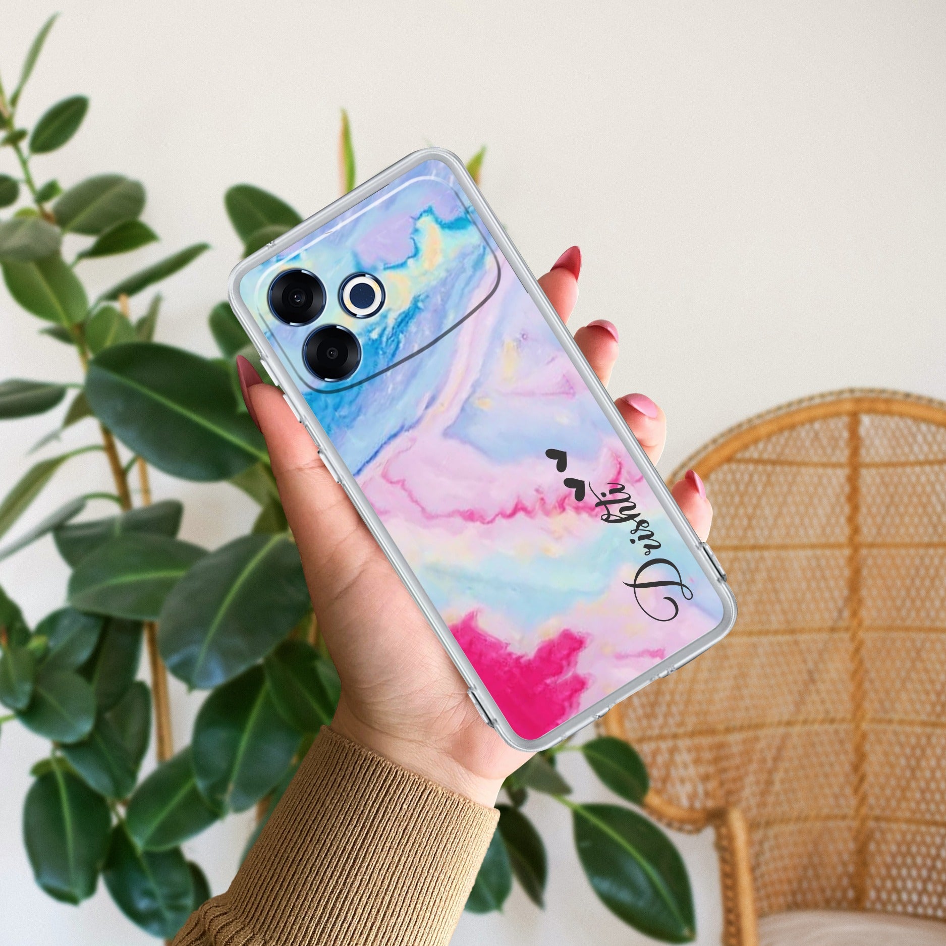 Customized Rainbow Silicon Case For Oppo F33 Pro 5G