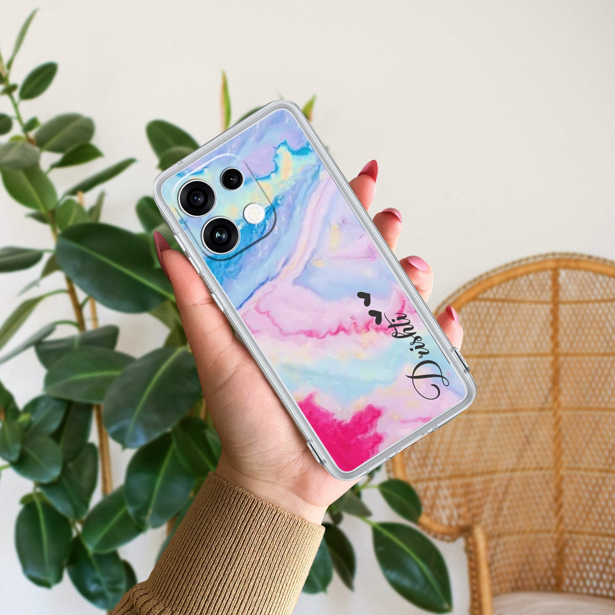 Customized Rainbow Anti Yellow Case For Oppo Reno 16C 5G