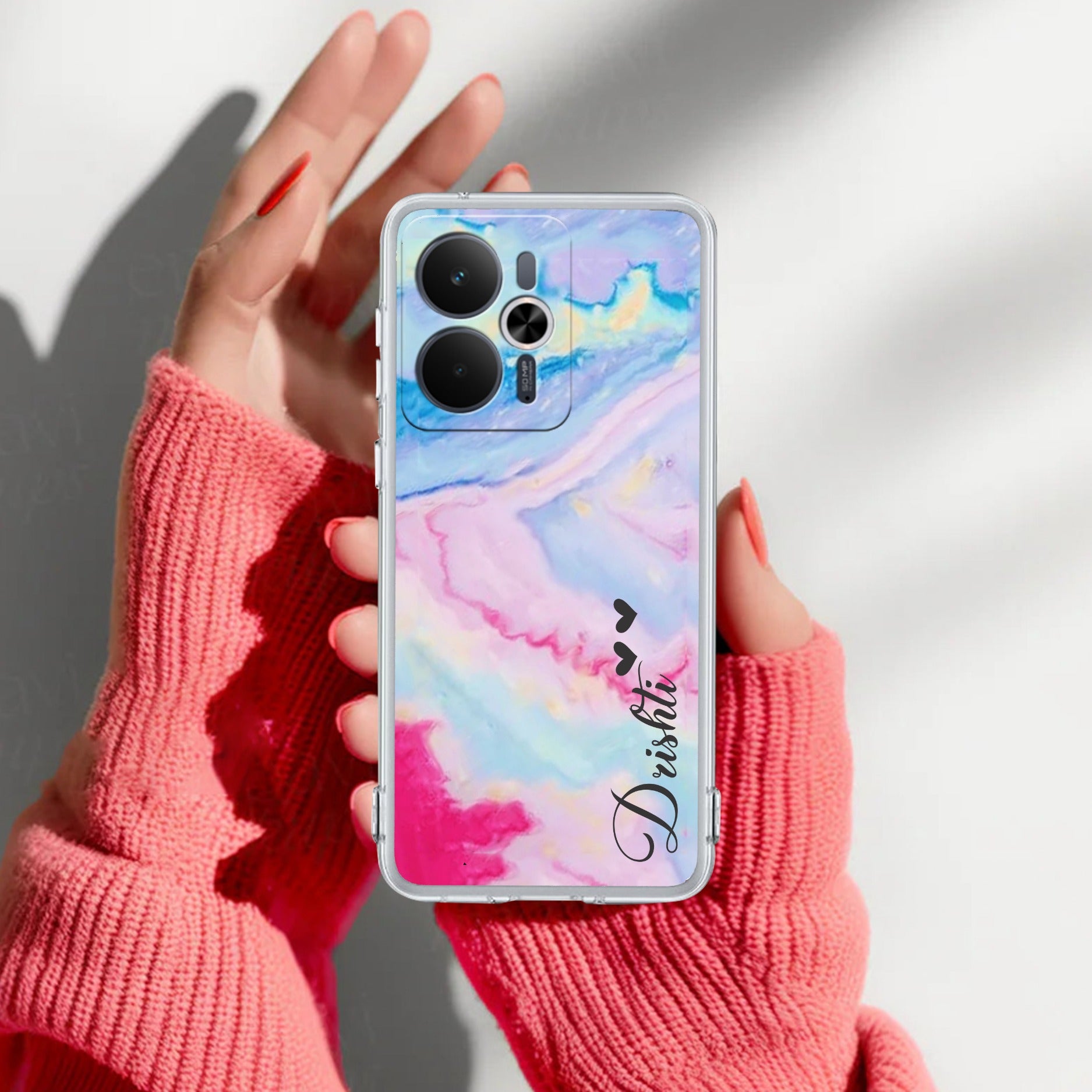 Customized Rainbow Silicon Case For Realme 14T 5G
