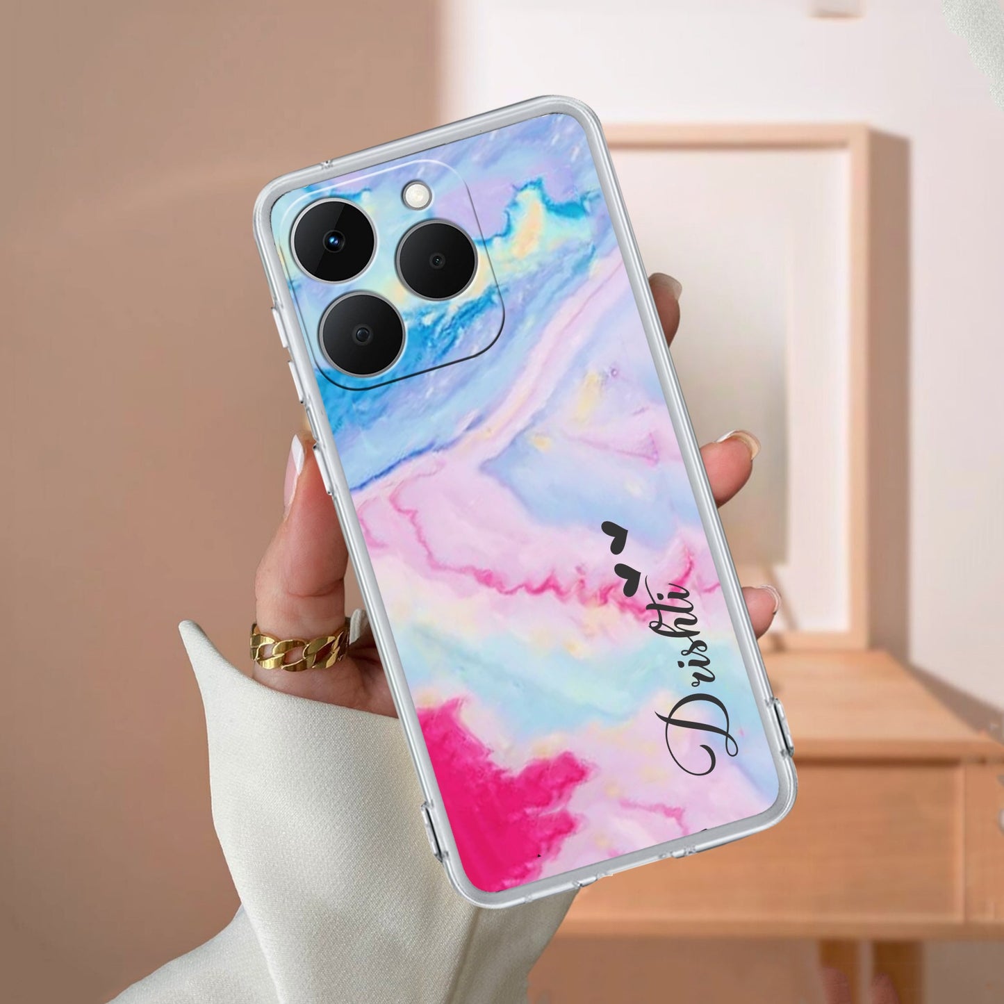 Customized Rainbow Silicon Case For Realme/Narzo