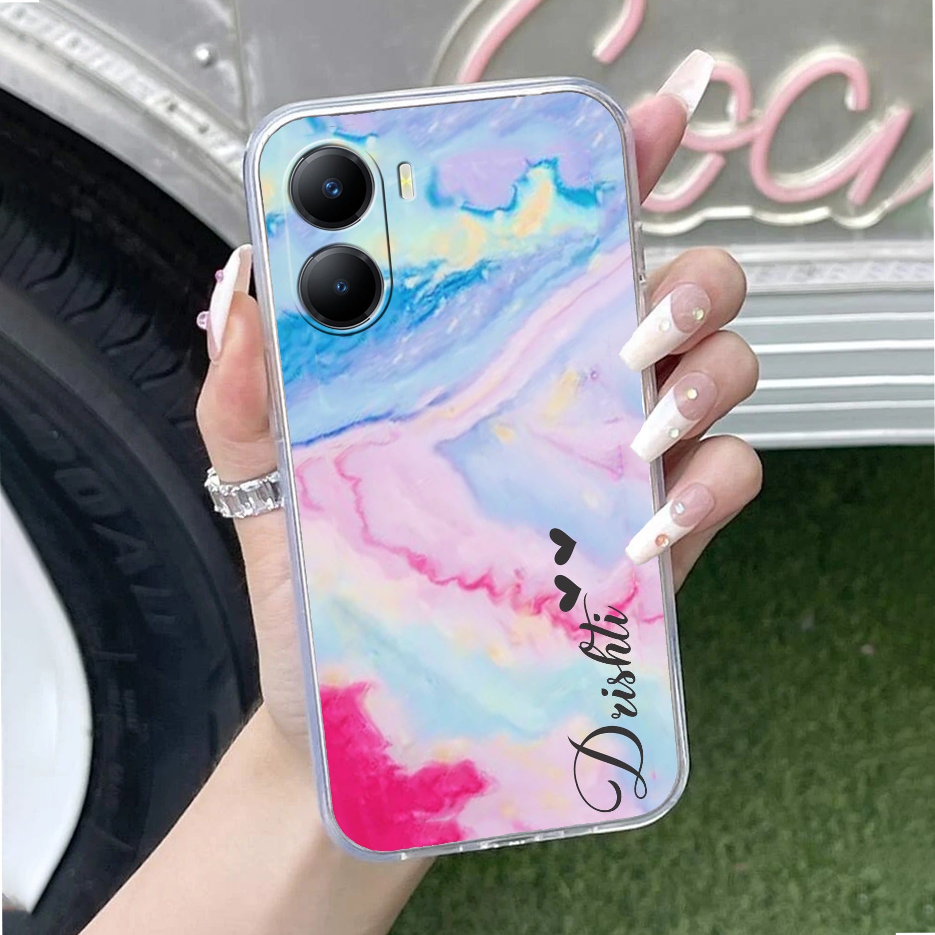Customized Rainbow Silicon Case For Vivo T2x 5G