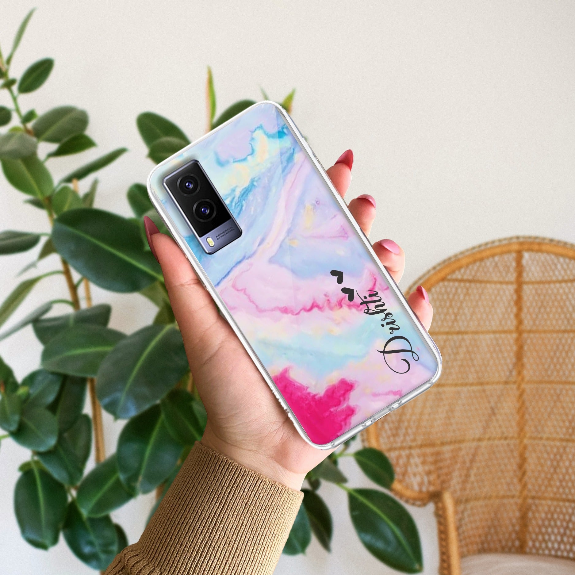 Customized Rainbow Silicon Case For Vivo Y27 4G