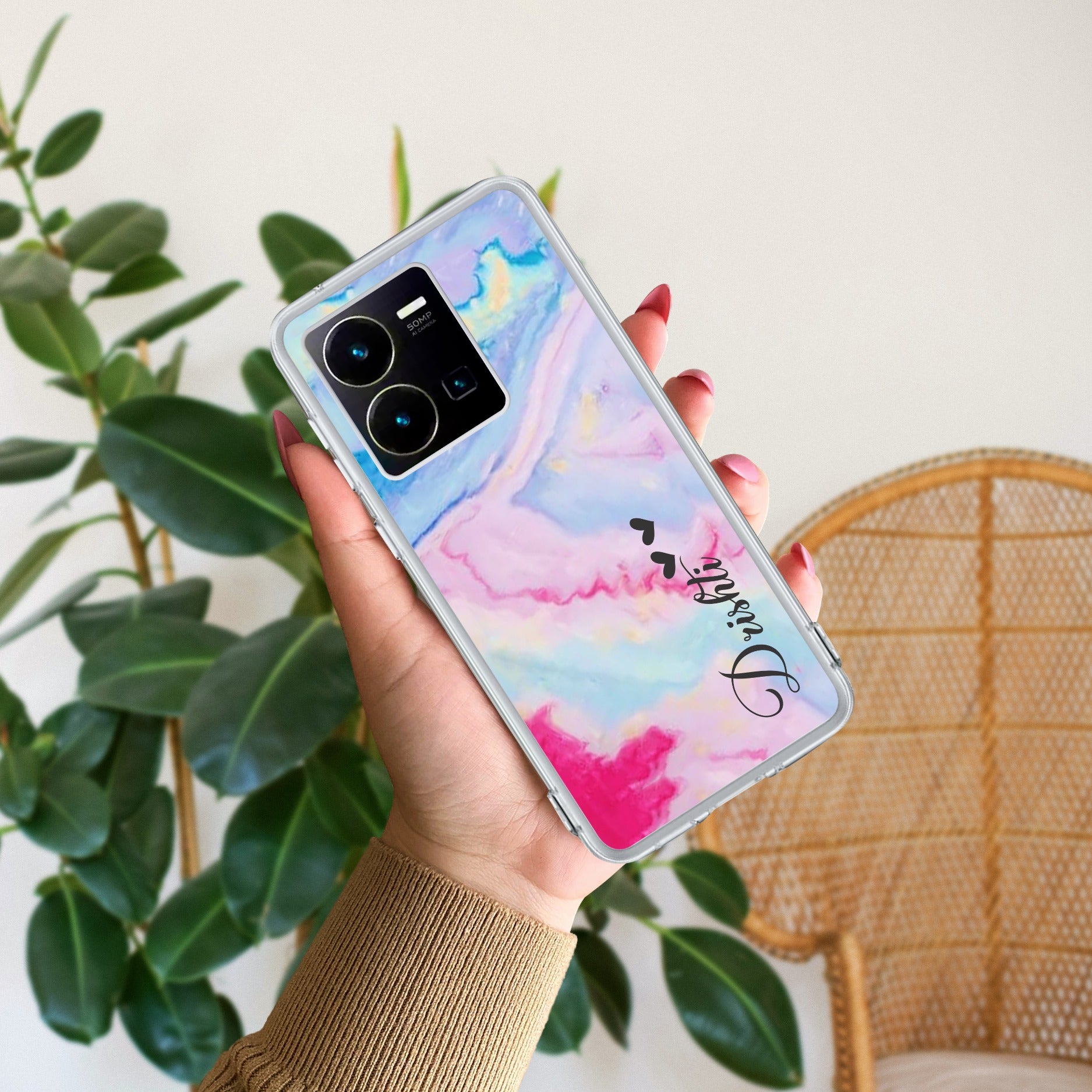 Customized Rainbow Silicon Case For Vivo Y35