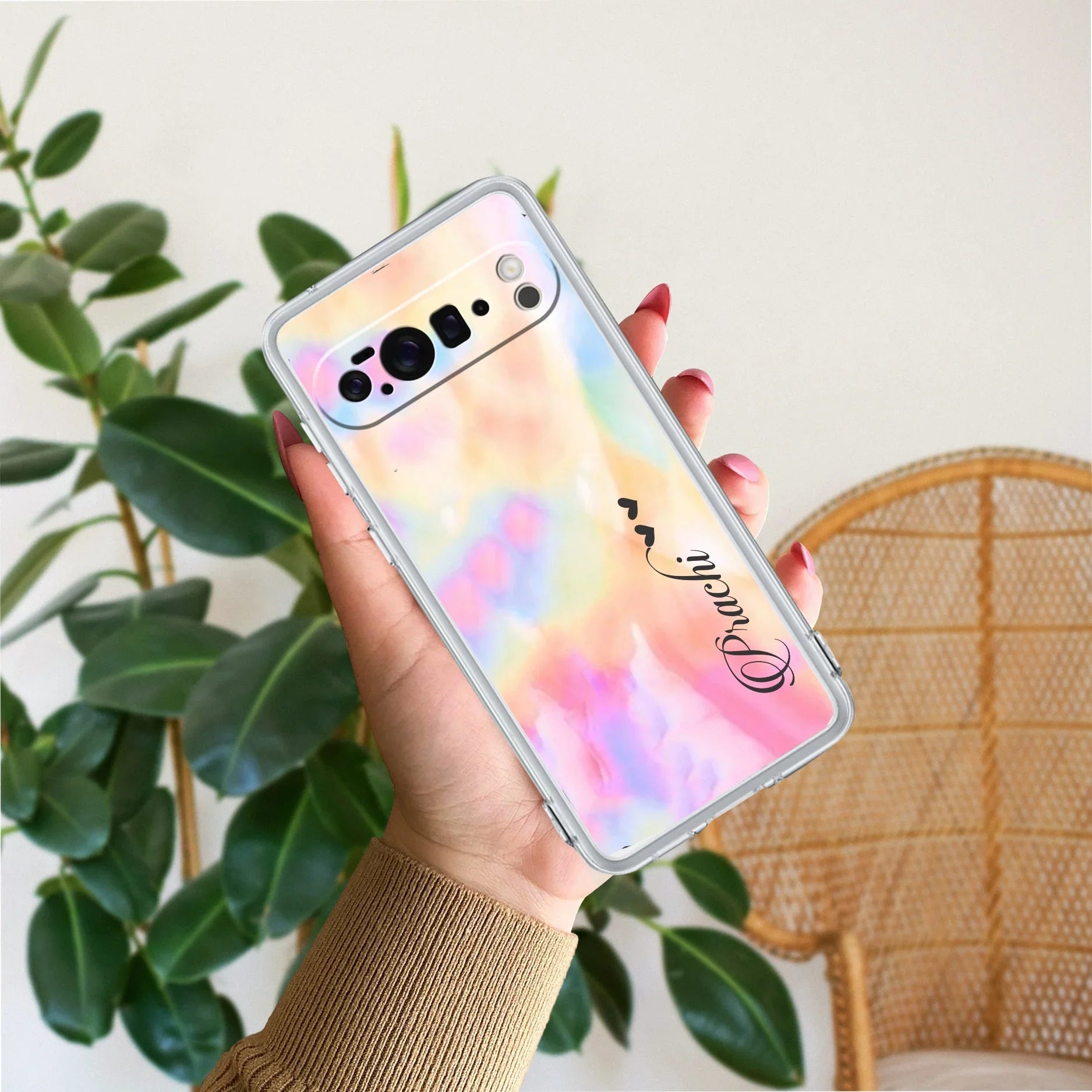 Customized Rainbow V2 Silicon Case For Google Pixel 10 Pro XL